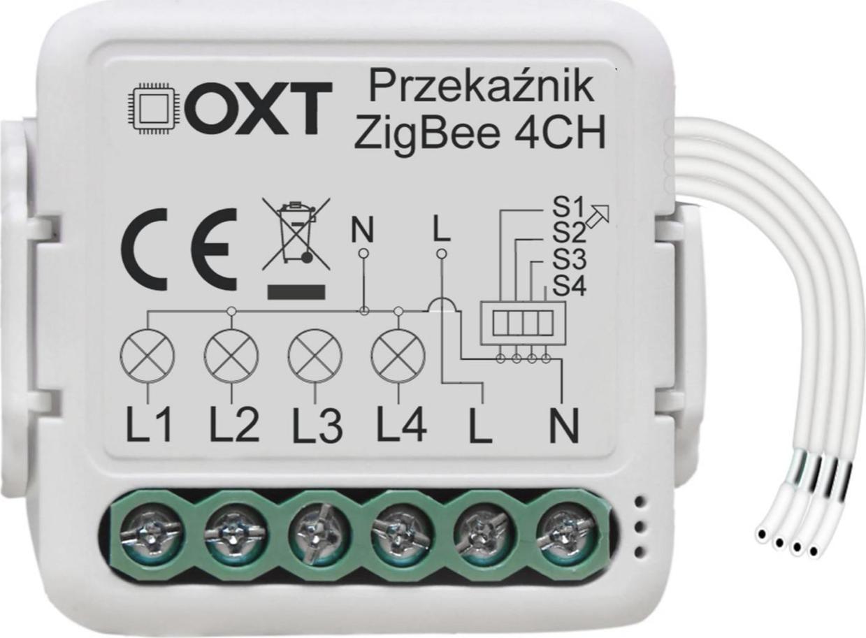 OXT Moduł OXT mini przekaźnik 4 obwody ZigBee TUYA