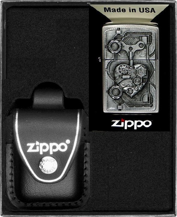 Zestaw ZIPPO Zapalniczka STEAMPUNKT HEART Prezentowy No3