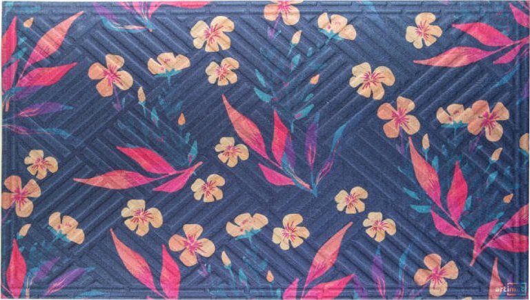 Direct Home and Garden Wycieraczka z nadrukiem kwiatów