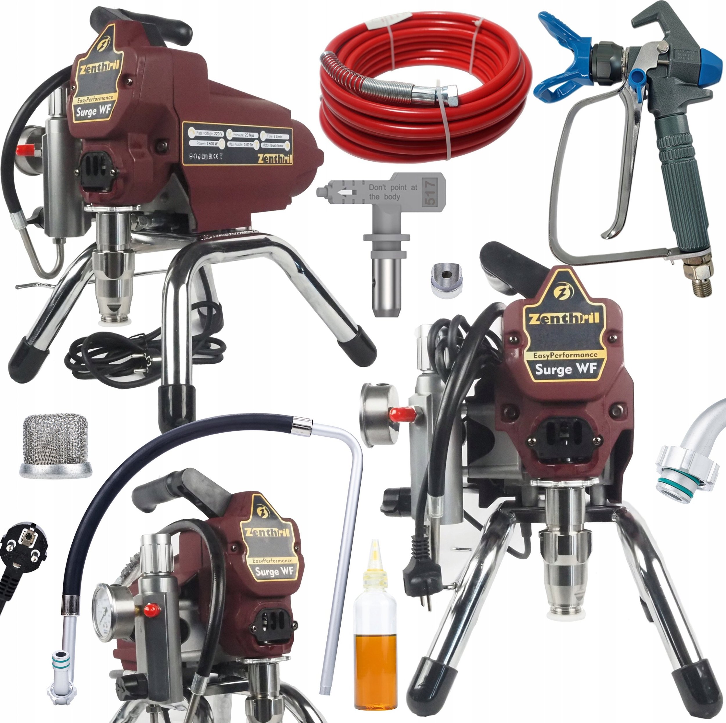 Rosfix Agregat malarski Zenthril Surge WF, 1800W 20Mpa 0,019", 2L/min, seria EasyPerformance