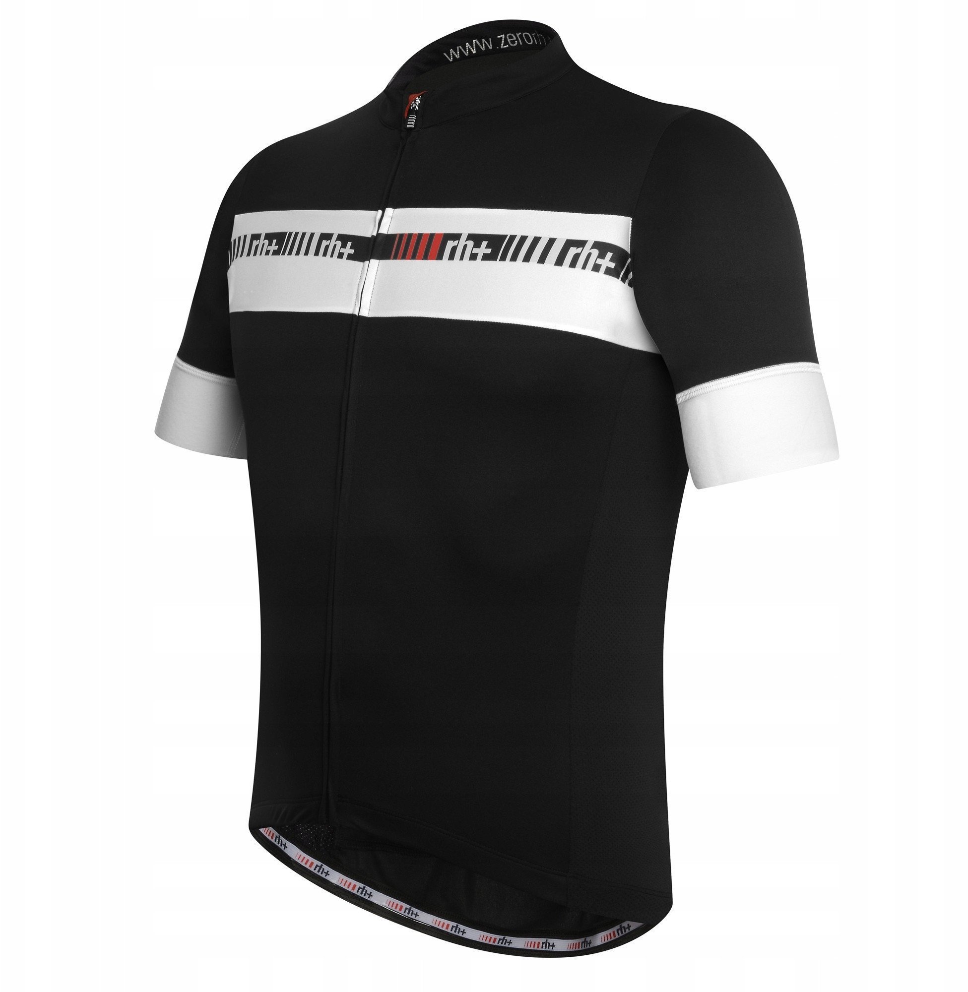 Koszulka rowerowa zeroRH+ Academy FZ black-white - S