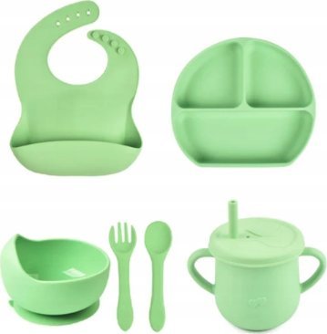 Pierwsze naczynia silikonowe dla dzieci zestaw do karmienia