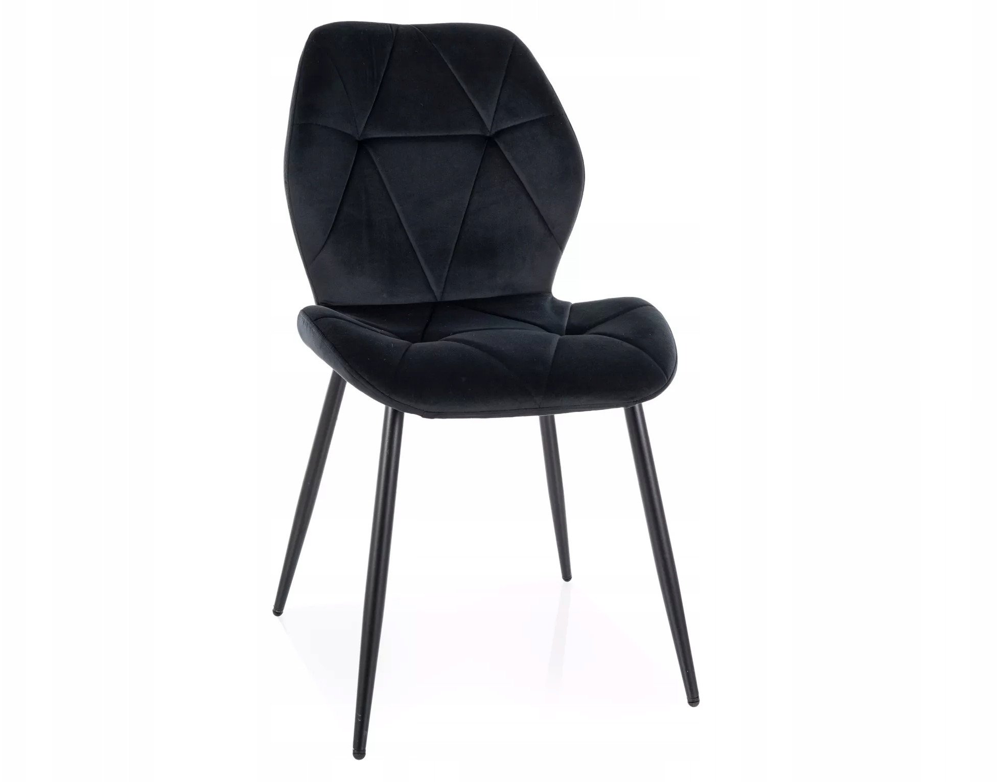 Krzesło tapicerowane RICK VELVET czarne