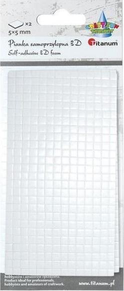Titanum Pianka samoprzylepna 3D 5x5mm biała 2szt