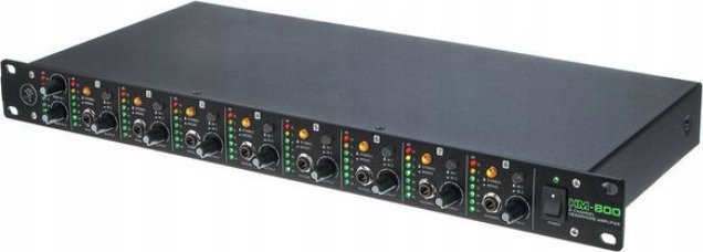 Mackie HM-800 8-kanałowy Wzmacniacz Słuchawkowy 19'' 16 Wyjść Nowy