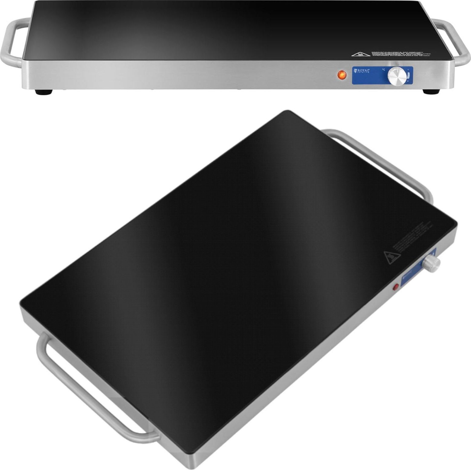 Royal Catering Płyta taca grzewcza szklana cateringowa z regulowaną mocą 60-105 C 240 W Płyta taca grzewcza szklana cateringowa z regulowaną mocą 60-1