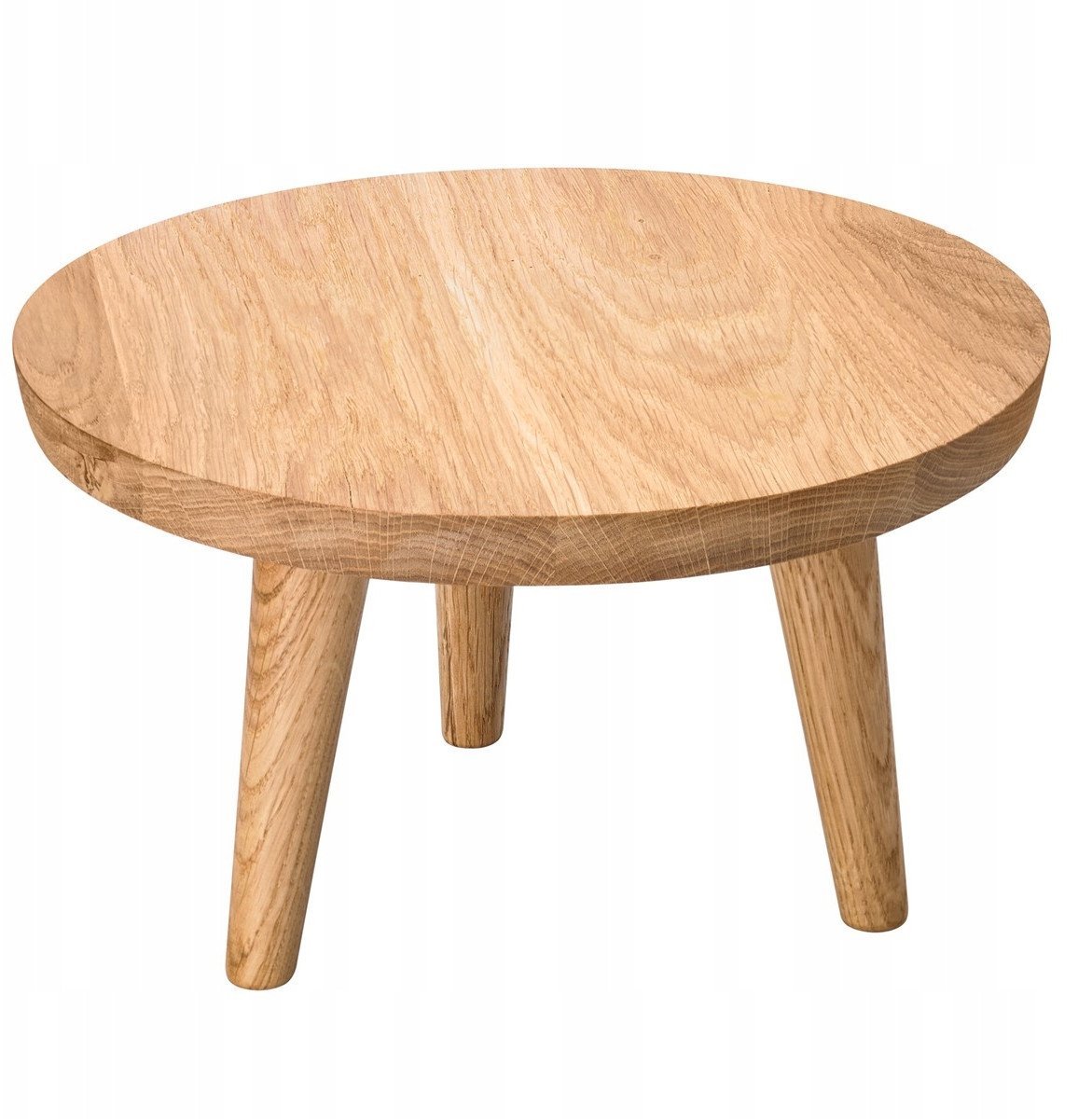 Podstawa dębowa okrągła wysoka, śr. 28 cm
