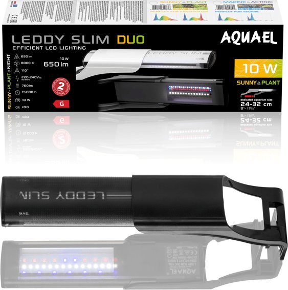 Aquael AQUAEL Leddy SlimDuo 10W Sunny Plant&Night czarny