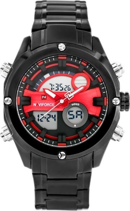Zegarek ZEGAREK MĘSKI NAVIFORCE GLOCK (zn039c) - black/red