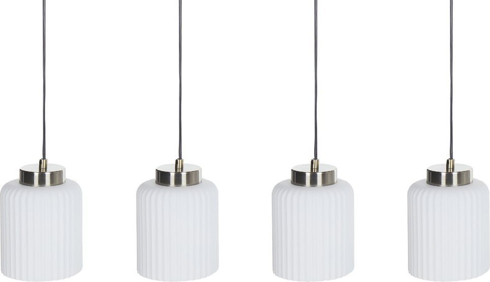 Lampa wisząca Beliani Lampa wisząca 4-punktowa metalowa mosiężna CAUDELO