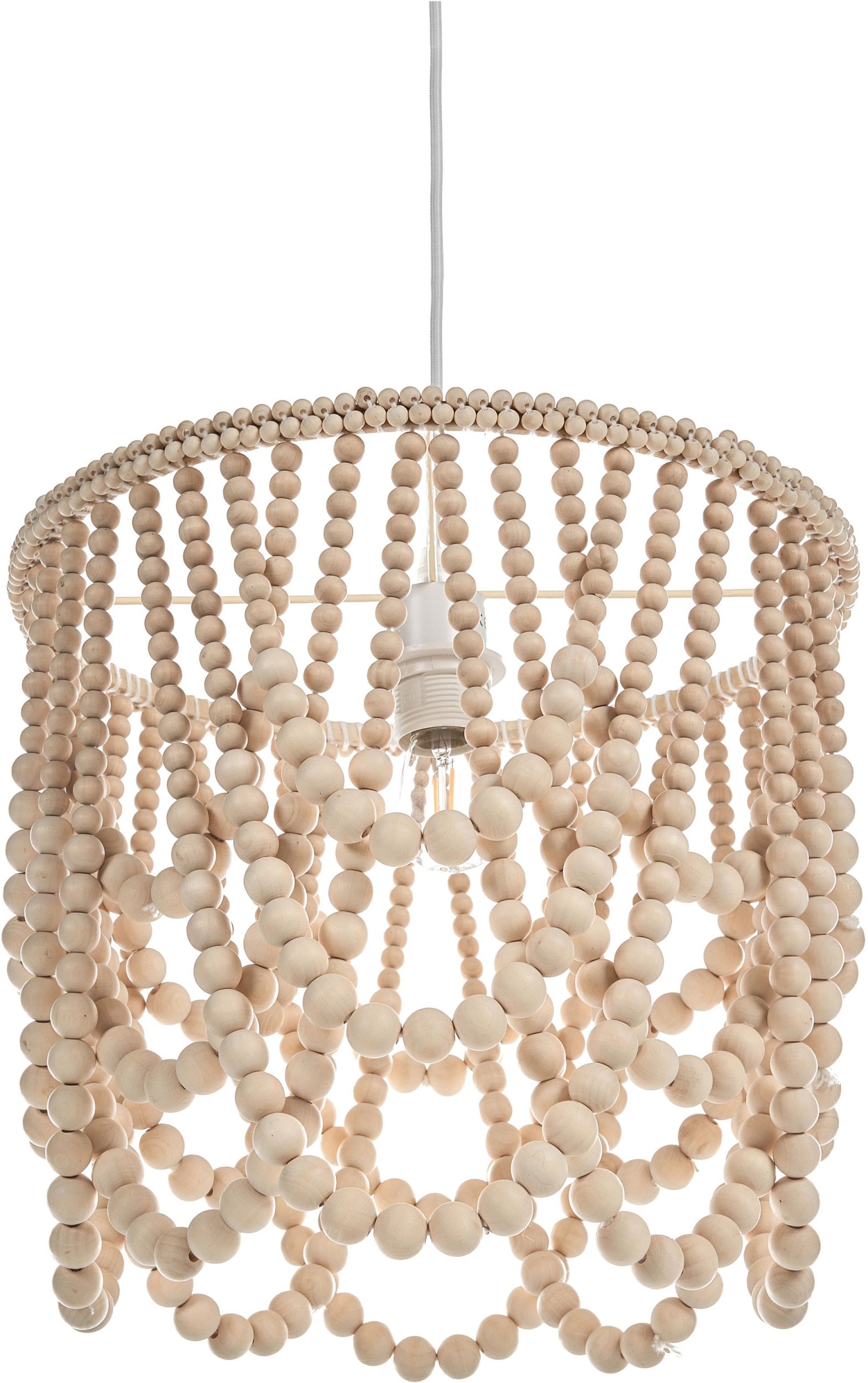 Żyrandol PUSWELI Drewno Jasnobrązowy