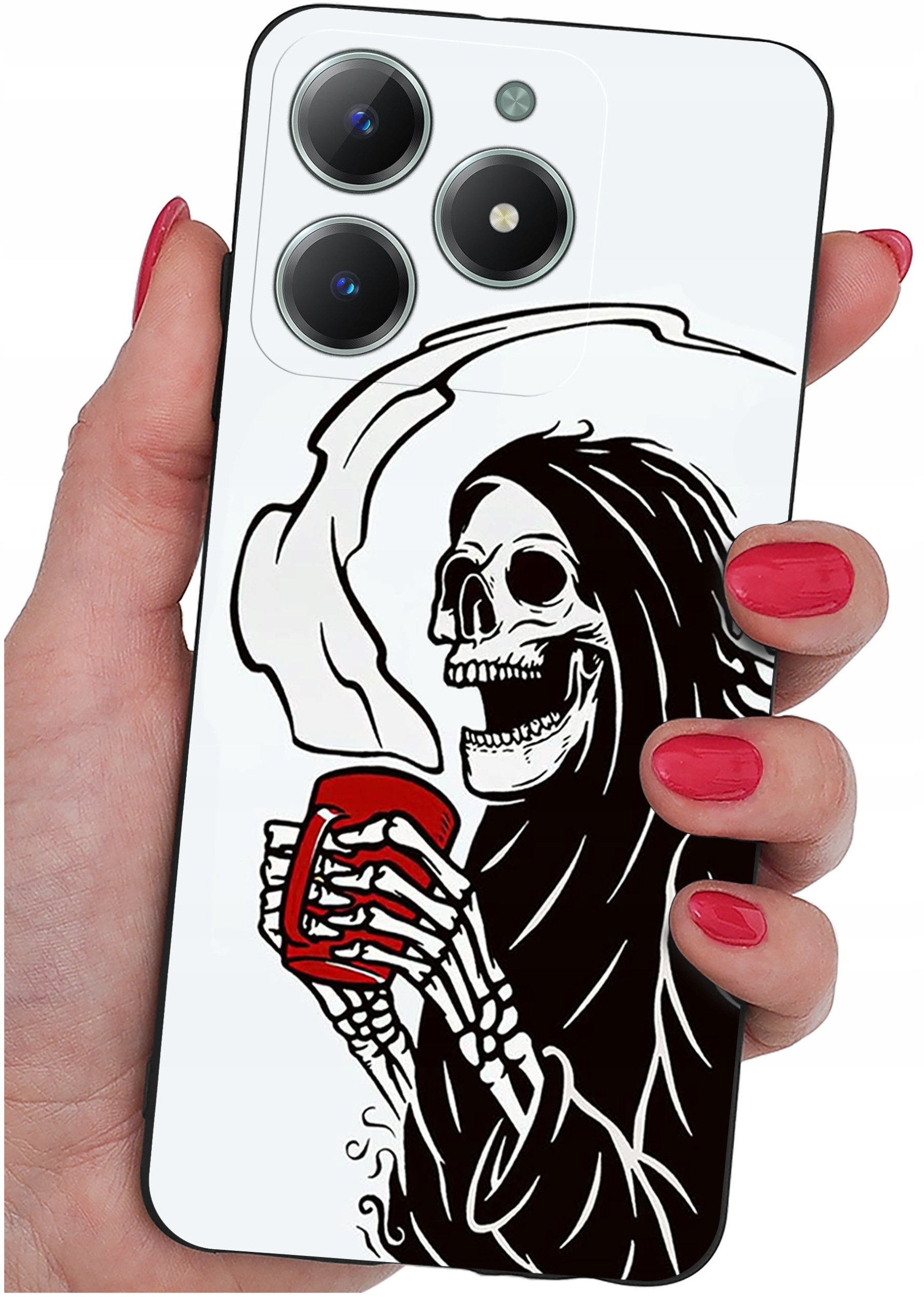 Etui do Realme C61 | C63 WZORY |SILIKONOWE MATT CASE + SZKŁO 9H