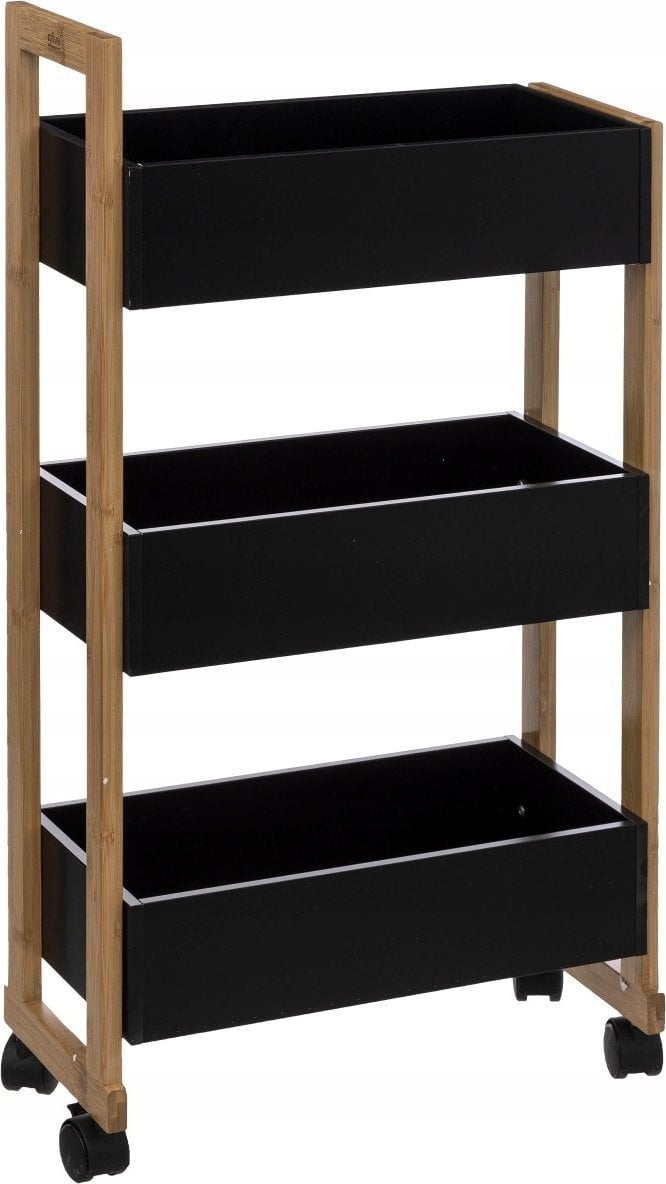 5five Wózek łazienkowy BAMBOO, szafka bambusowa - 3 poziomy