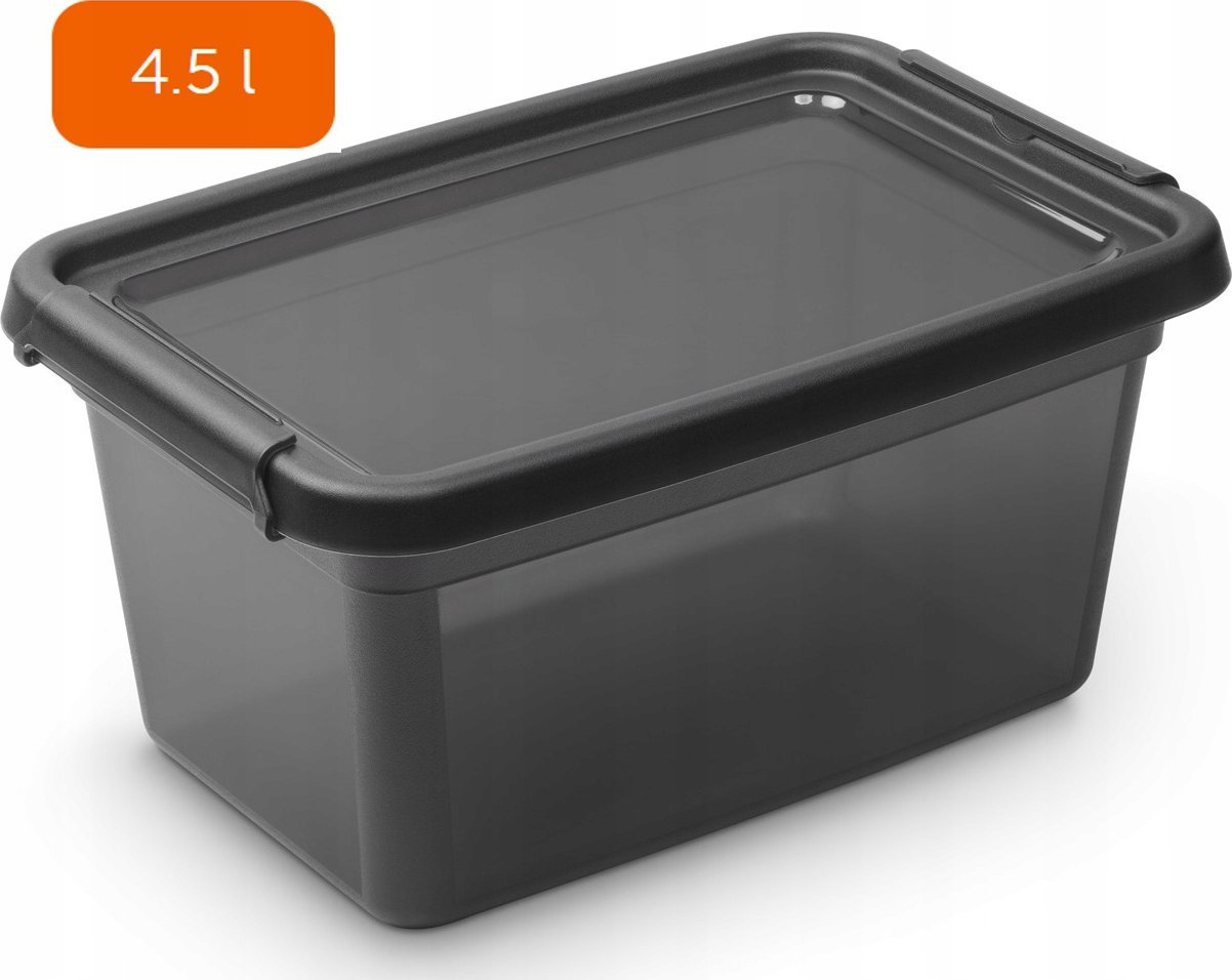 Moxom Pojemnik do przechowywania MOXOM BaseStore Color, 4,5l, coal, transparentny czarny