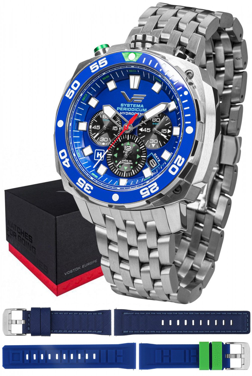 Zegarek męski Vostok Europe VK67-650A720B srebrny