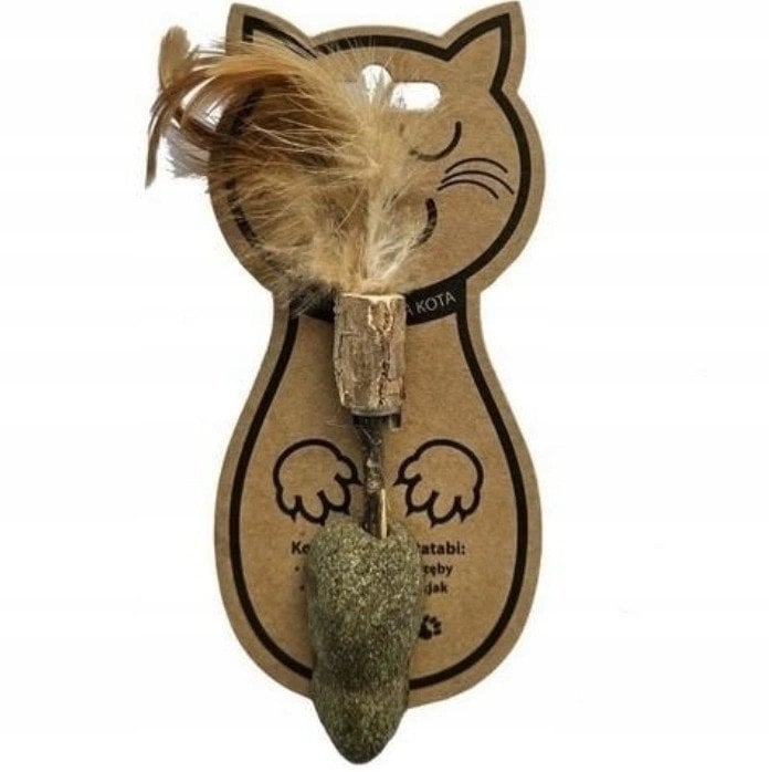 YARRO ZABAWKA DLA KOTA MYSZKA Z KOCIMIĘTKI NA PATYKU MATATABI 12cm