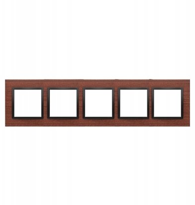 Ramka Kontakt-Simon Nature Ramka 5-krotna drewniany, Czarny orzech DRN5/87
