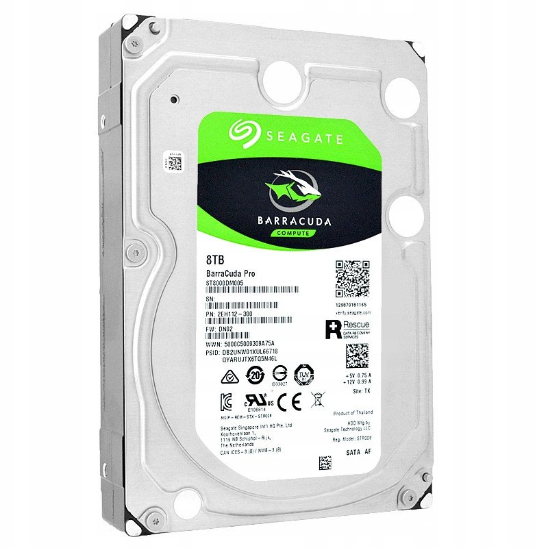 Dysk twardy Seagate BarraCuda Pro 8TB SATA III 3,5" (ST8000DM005)