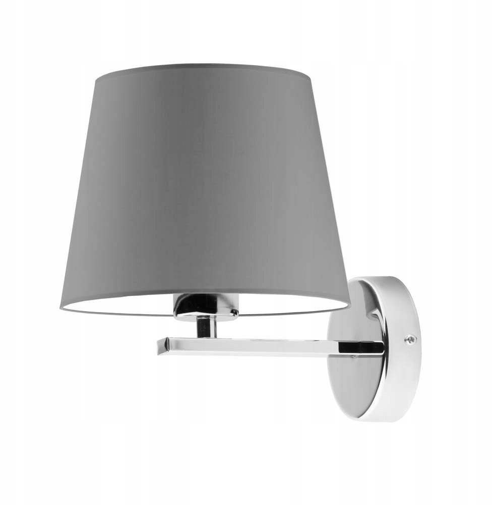 Srebrny kinkiet do sypialni w stylu skandynawskim LED PUNA