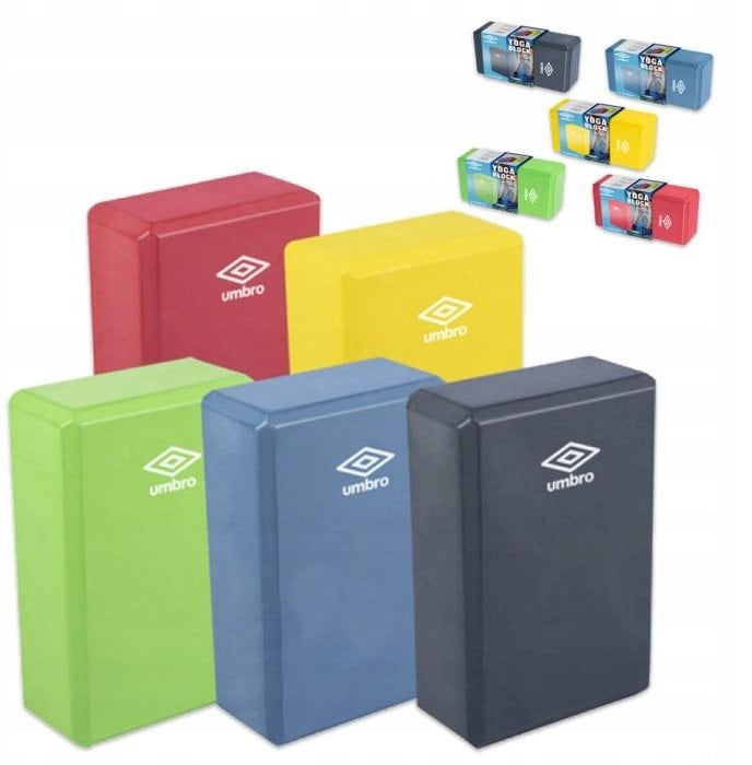 BLOK KOSTKA DO ĆWICZEŃ JOGA PILATES FITNESS UMBRO ŻÓŁTY