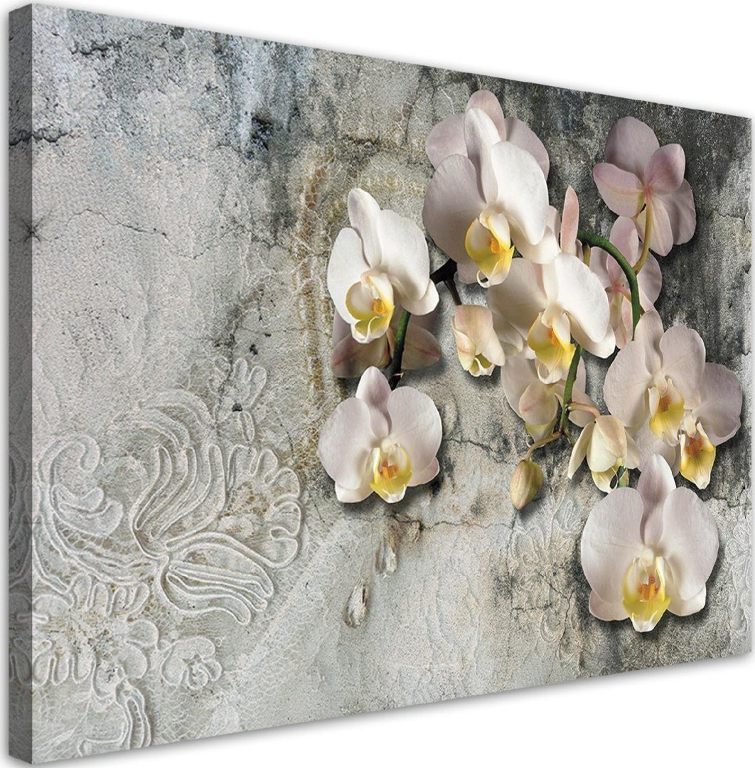 Feeby Obraz na płótnie, Słoneczne orchidee kwiaty - 120x80