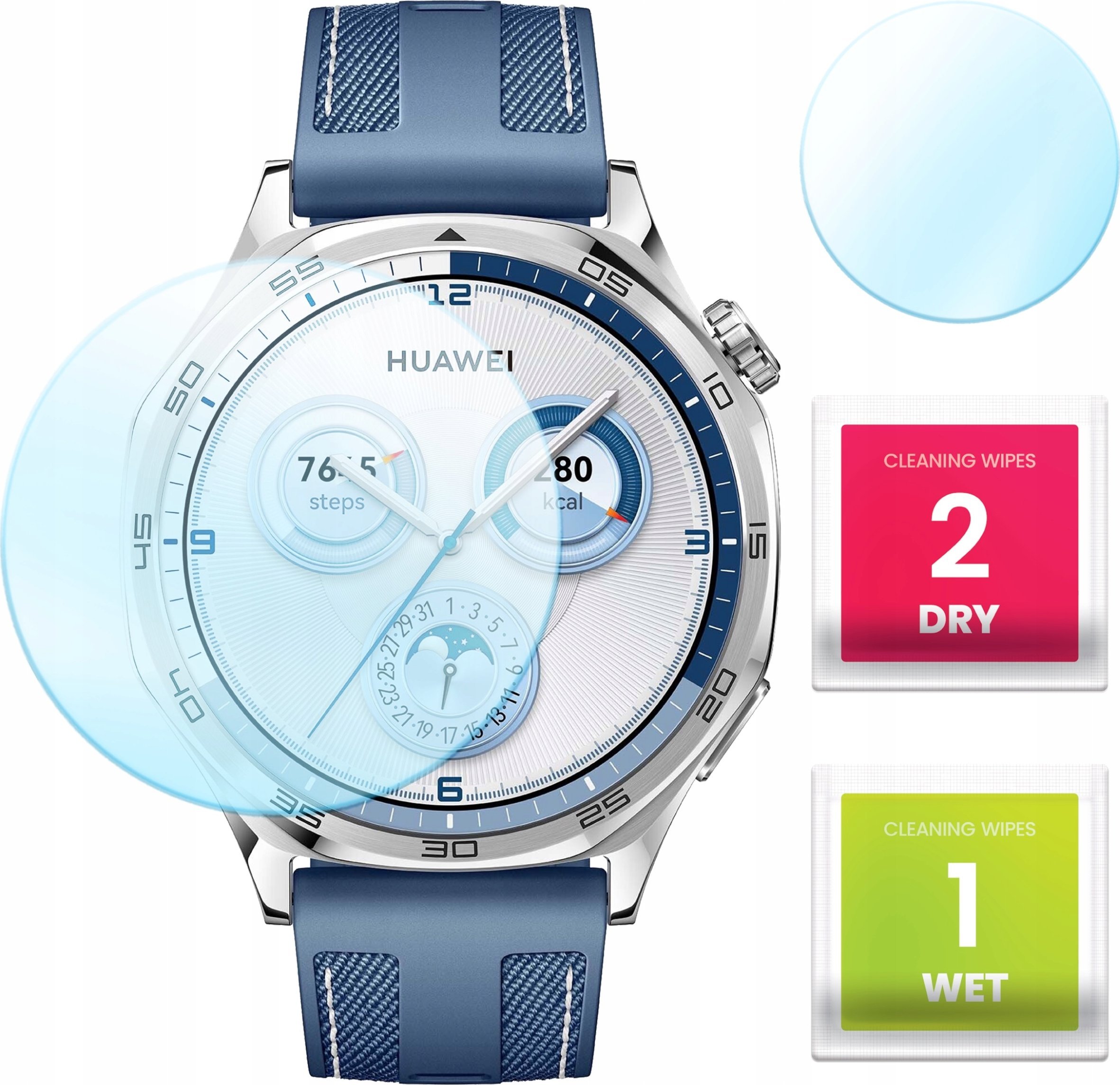 Hello Case Szkło Hybrydowe do Huawei Watch GT 5 (46 mm) (Szybka, Szkiełko, Ochronne)