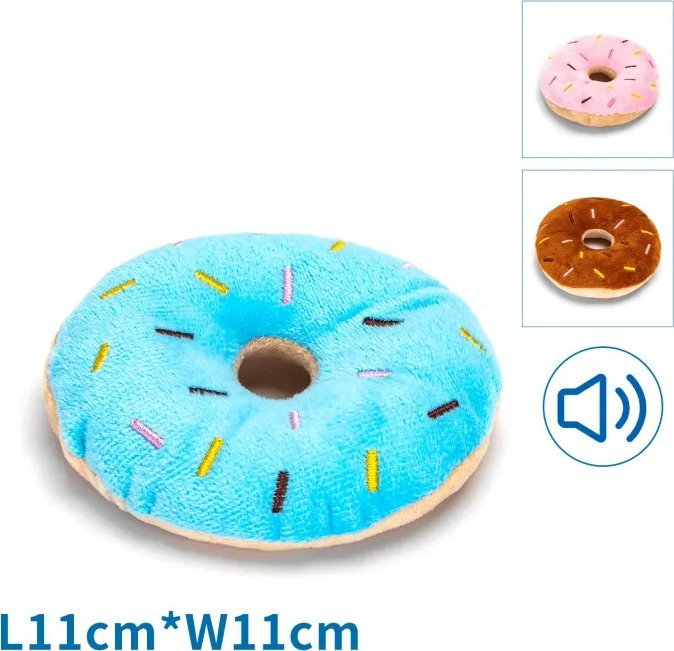 Nobleza Pluszowa dźwiękowa zabawka dla psa - donut Pluszowa dźwiękowa zabawka dla psa - donut