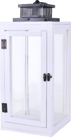 Direct Home and Garden Drewniana Latarnia biała S