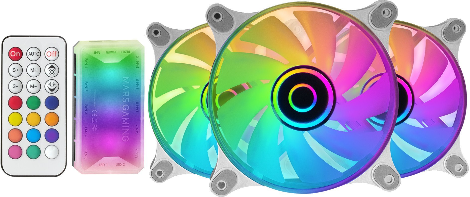 Mars Gaming MF-3DKIT Infinity Mirror ARGB 120mm Remote Control Computer Cooler Kit