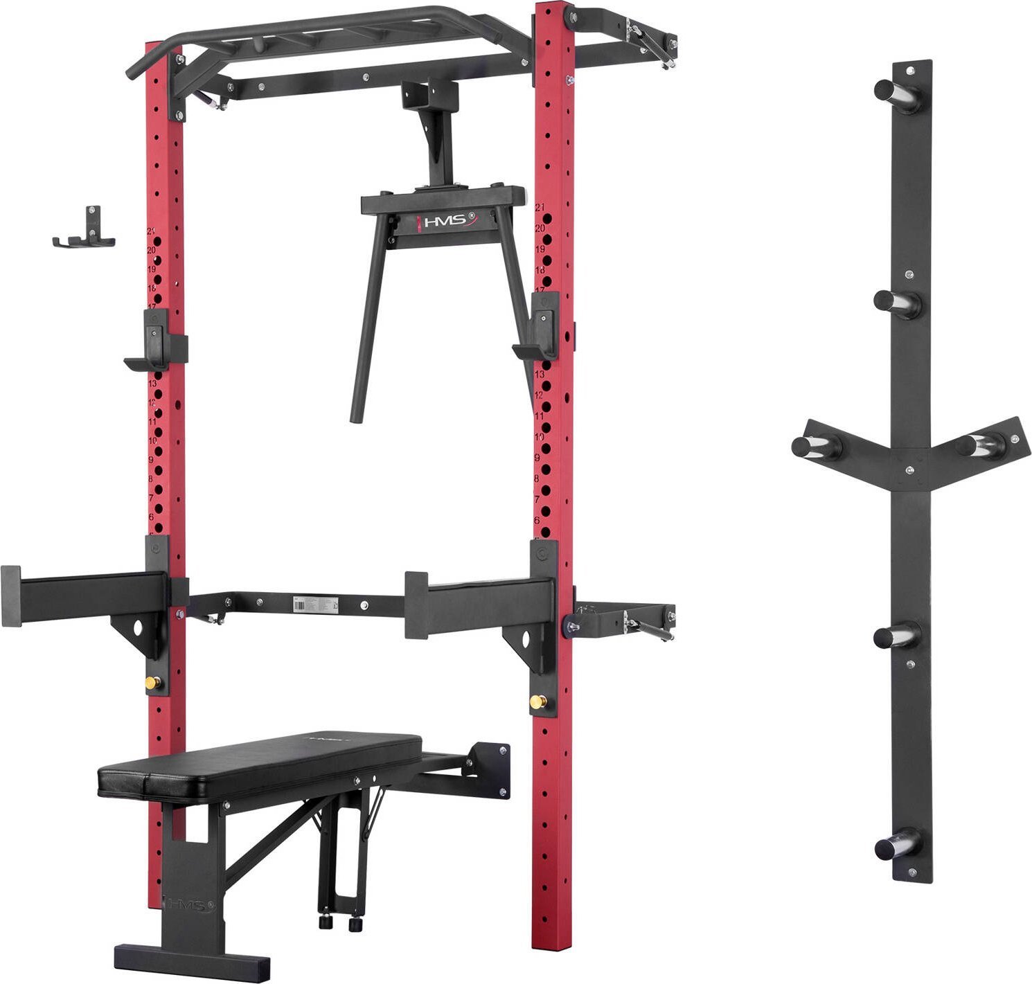 HMS Wielofunkcyjna klatka treningowa składana HMS KLT22 czerwona