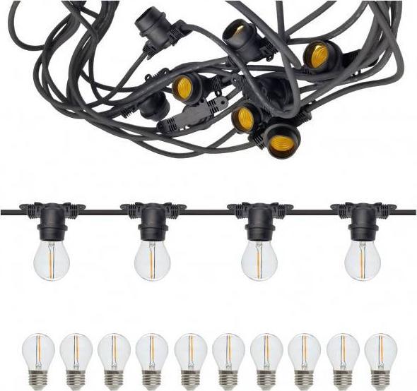 Kobi Light GIRLANDA Ogrodowa Lampki ŁAŃCUCH Świetlny 10m 10xe27 + Żarówki LED