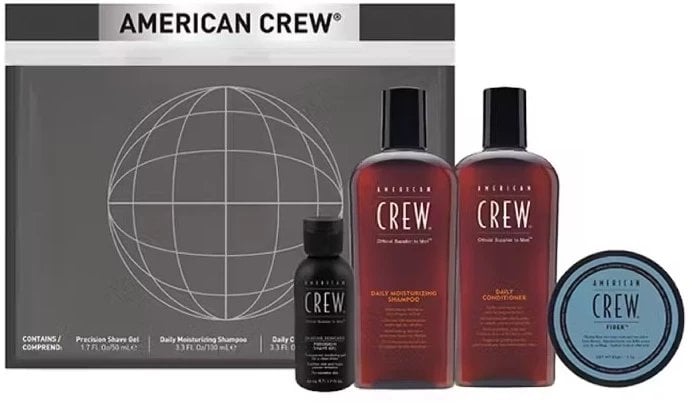 American Crew Essential Set American Crew: Daily, Hair Conditioner, For Moisturizing, 100 ml + Daily, Hair Shampoo, For Hydration, 100 ml + Fiber, Ha