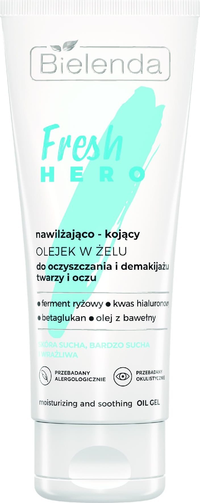 BIELENDA Fresh Hero Nawilżająco-kojący olejek w żelu do oczyszczania i demakijażu twarzy i oczu 90g