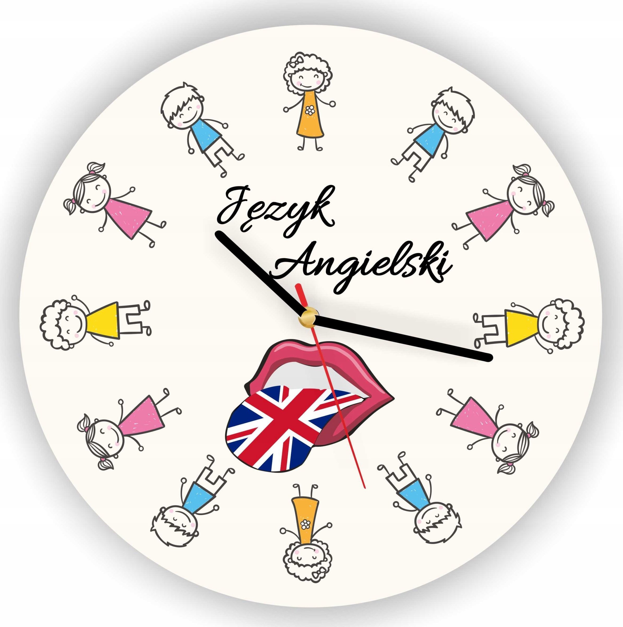 naSciane Zegar prezent dla nauczyciela języka angielskiego