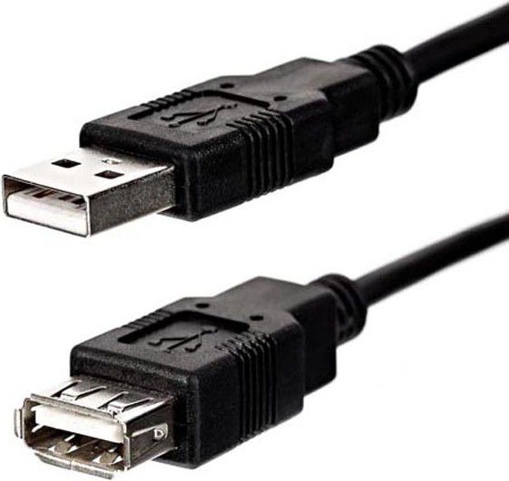 Kabel USB Logo USB-A - USB-A 1.8 m Czarny
