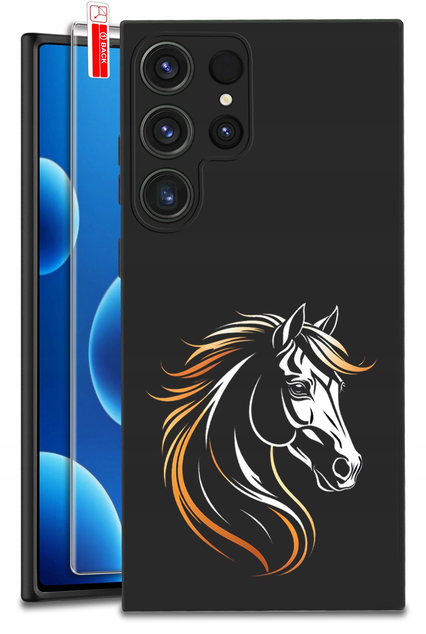 ETUI do Samsung Galaxy S24 Ultra | WZORY | SILIKONOWE MATT CASE + SZKŁO 9H