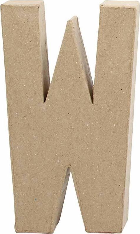 Creativ Company Litera W z papier-mache H: 20,5 cm