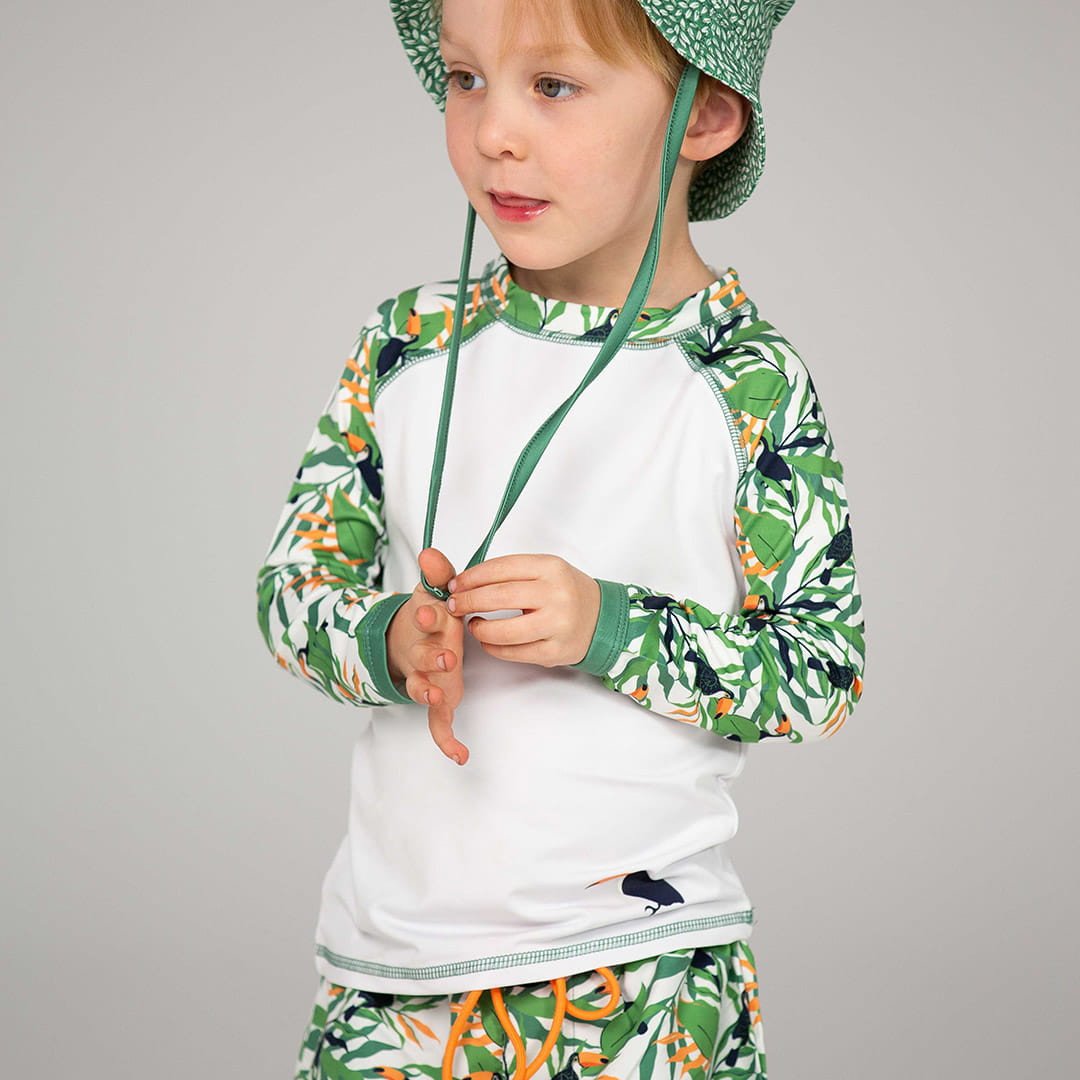 Koszulka UV chłopięca 11-12 lat, 146-152, Ducksday, Toucan