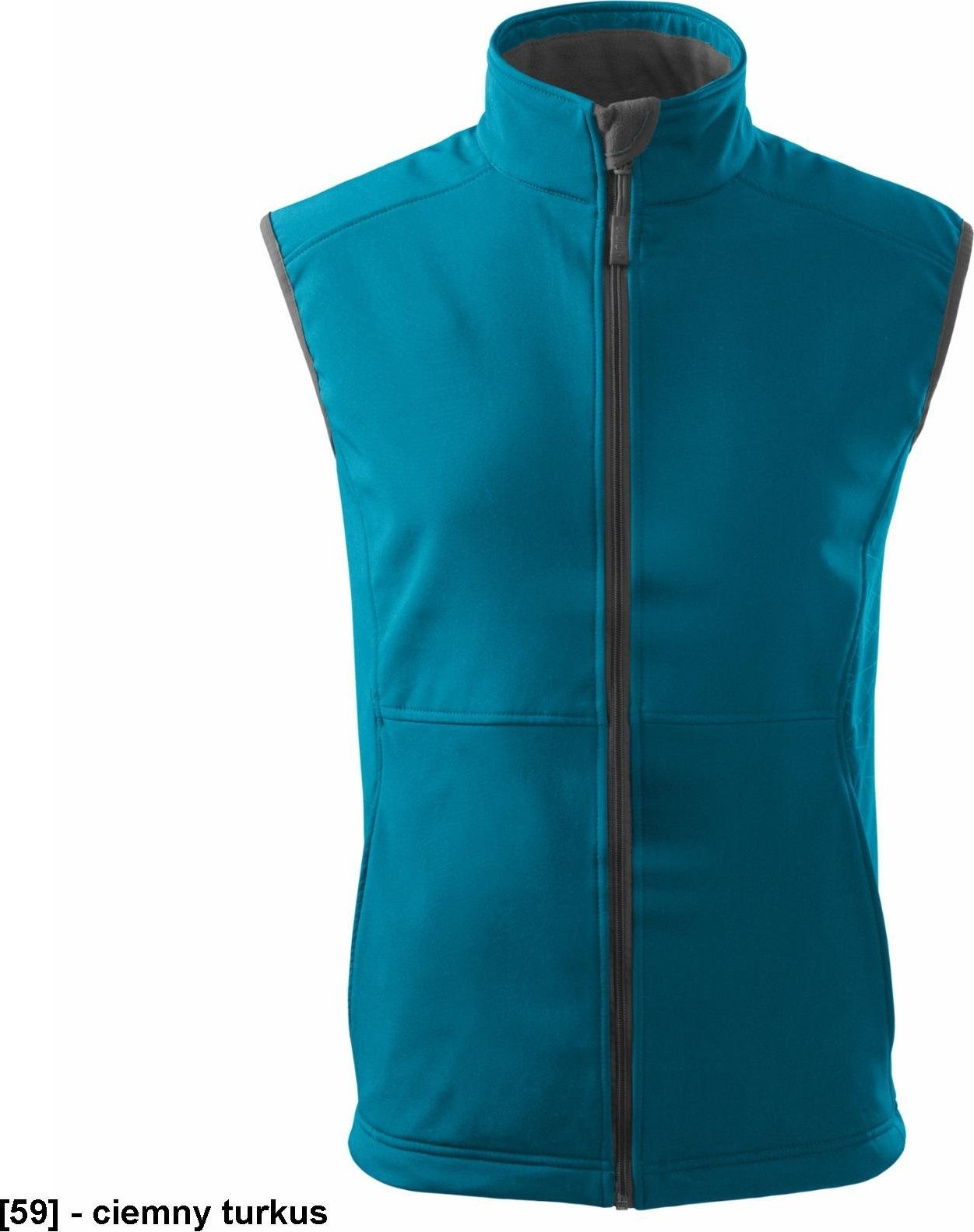 MALFINI Vision 517 - ADLER - Softshell kamizelka męska, 280 g/m, 6% elastan, 94% poliester, - ciemny turkus 3XL