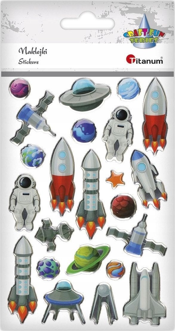 Teka Naklejki żywica kosmos 23szt mix