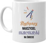 Koszulkowy Najlepszy nauczyciel matematyki na świecie - kubek na prezent dla nauczyciela