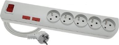 Listwa zasilająca Elgotech PSF przeciwprzepięciowa 5 gniazd 1.5 m biała (PSF-501)