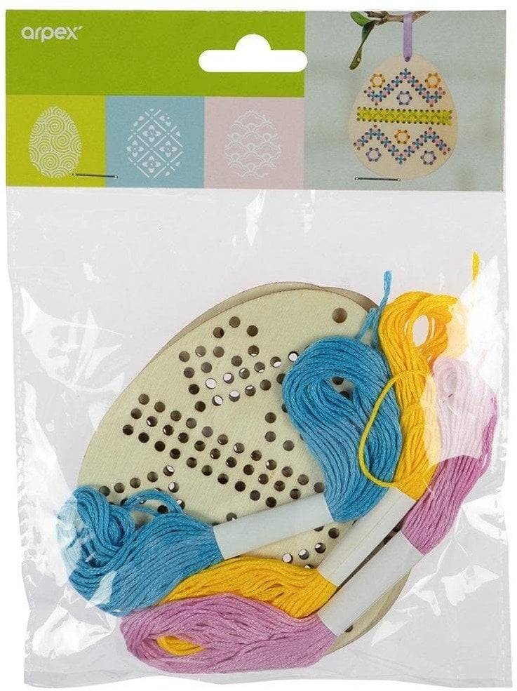 Drewniany zestaw kreatywny - pisanki z haftem EDUKAMP