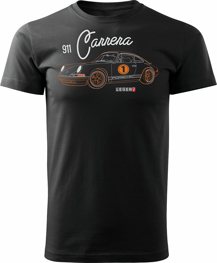 Topslang Koszulka z Porsche Carrera 911 męska czarna REGULAR XL