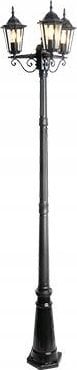 Kinkiet LVT Lvt Victoria 8406 lampa stojąca ogrodowa IP44 3x60W E27 czarna