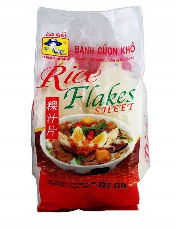 Makaron ryżowy płatki arkusze flakes rice kuchnia świata farmer 227g