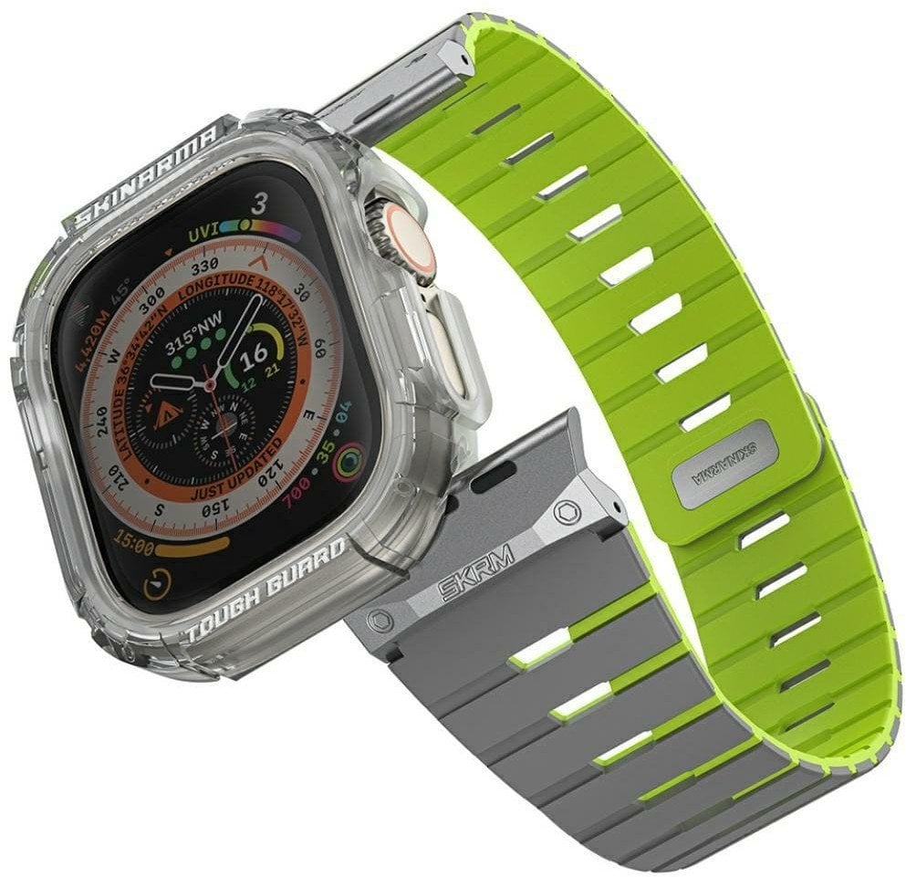 Pasek+etui Skinarma Gemini do Apple Watch 49mm niteglow