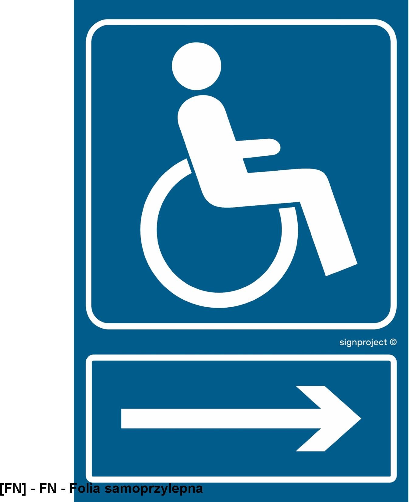RB028 - Kierunek drogi dla niepełnosprawnych /w prawo/ 100x150