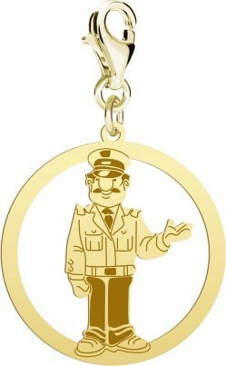 Radziszewska Jewellery Pozłacany CHARMS POLICJANT DEDYKACJA
