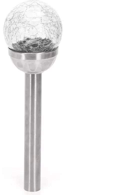 Aigostar Lampa ogrodowa solarna LED ze stali nierdzewnej pękane szkło ciepłe